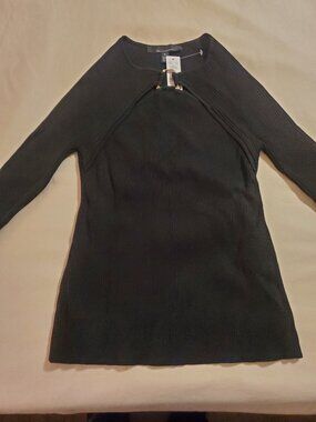 White House Black Market Black Cable Knit Sweater